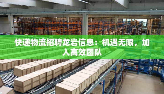 快递物流招聘龙岩信息：机遇无限，加入高效团队