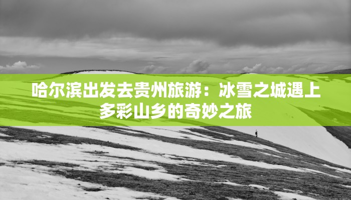 哈尔滨出发去贵州旅游:冰雪之城遇上多彩山乡的奇妙之旅 哈尔滨出发去贵州旅游:冰雪之城遇上多彩山乡的奇妙之旅